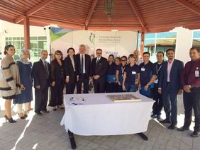 [Translate to Русский:] Group photo during the official opening of the clinic