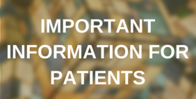 Important information for patients